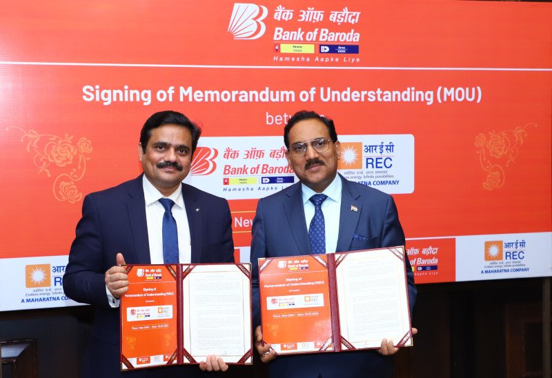 REC Limited & Bank of Baroda sign MoU to finance Power, Infrastructure and Logistics Projects decoding=